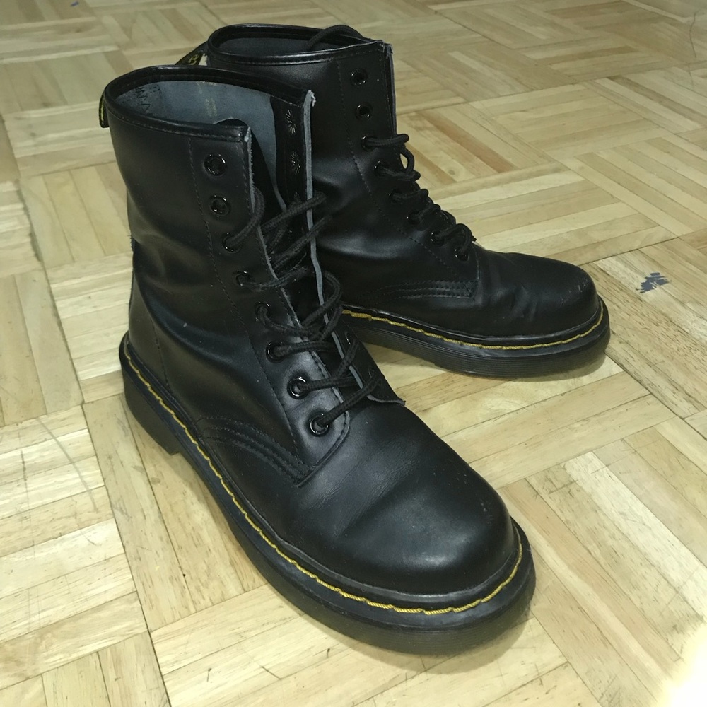 Genuine leather combat boots